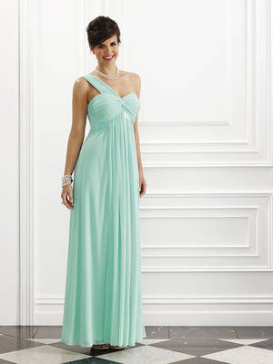One shouldered full length grecian style gown - one only size 14