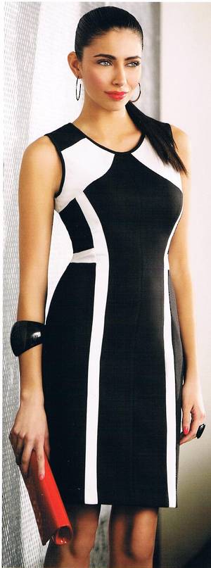 Black and winter white dress - one only size 6