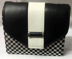Black and white geometric bag - one only
