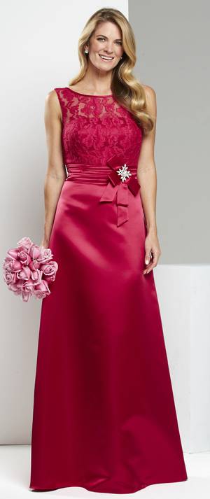 Satin and lace A line gown - size 8 only
