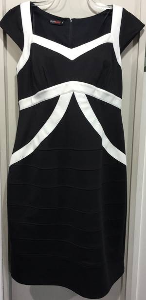 Black and winter white dress - size 16/18 only