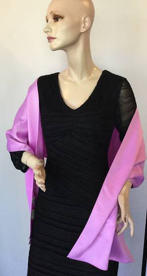 Dusky pink satin wrap - one only
