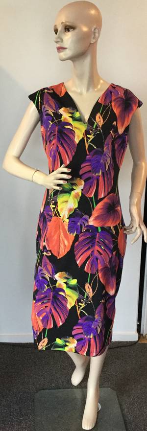 Multi coloured dress - size 8 only
