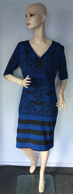 Royal and black dress - size 16 only