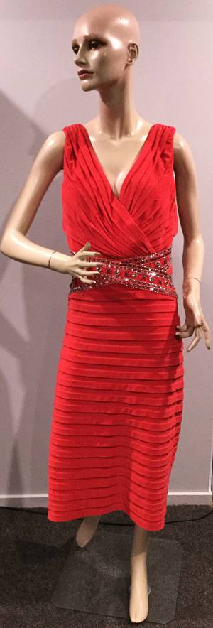 Pleated dress with beading - size 22 and 24 only