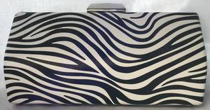 Black and white zebra print clutch - one only